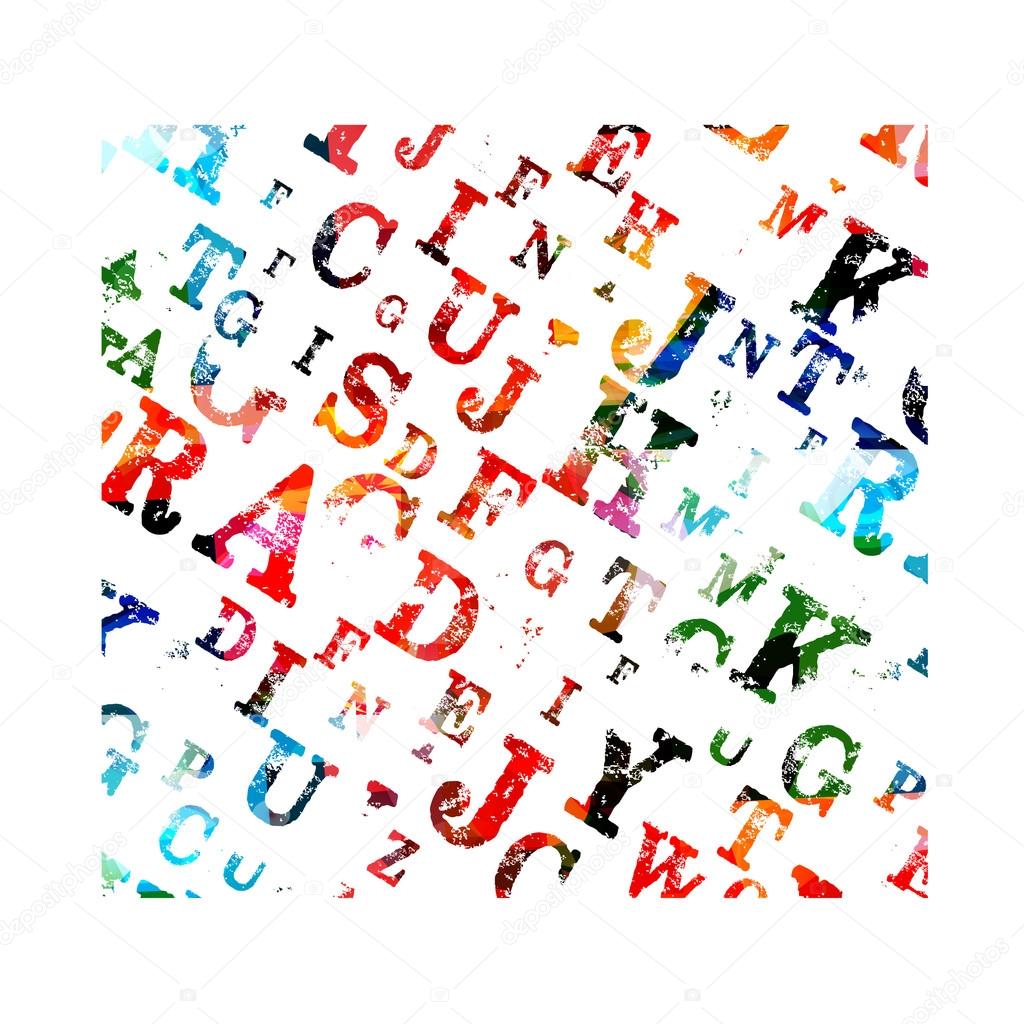vector alphabet background