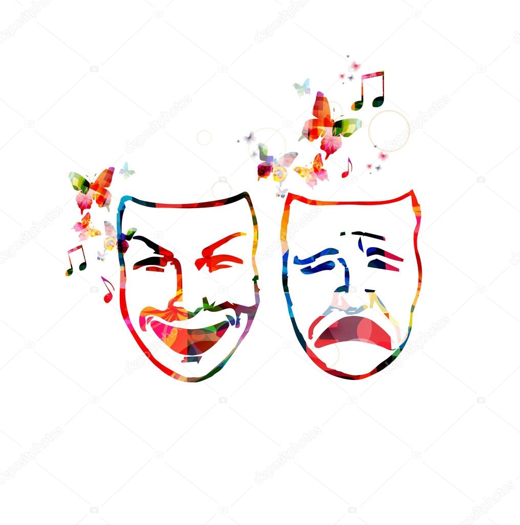 Colorful theater masks