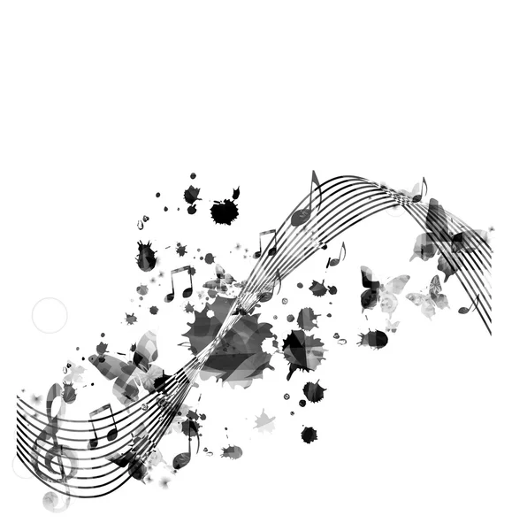 Fond avec notes de musique — Image vectorielle