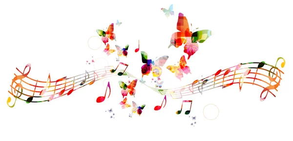 Барвистий фон з музичними нотами — стоковий вектор