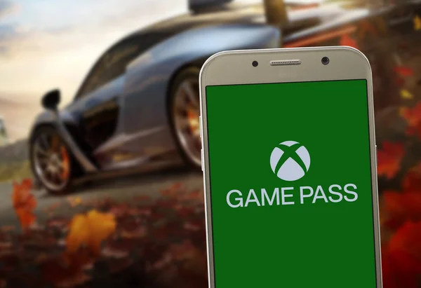 Sao Paulo Brasilien 2020 Xbox Game Pass App Smarttelefonskärmen — Stockfoto