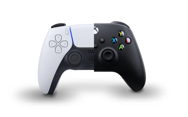 Sao Paulo Brazil 2020 Playstation Xbox One Series Controllers Sony — Stock Photo, Image