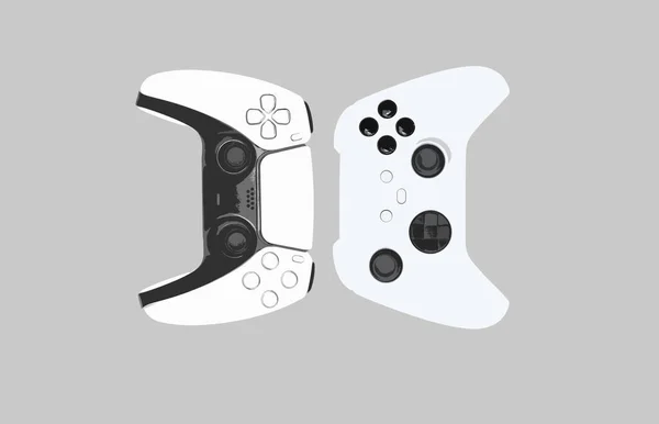 Game Controller Illustration Gray Background — Stock Photo, Image