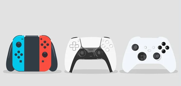 Game Controllers White Background — Stock Photo, Image