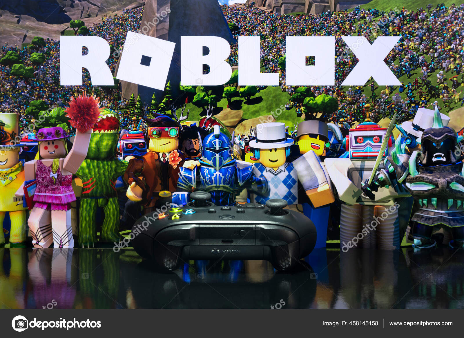 Roblox Game Layar Dengan Xbox Controller Mar 2021 Sao Paulo — Foto ...