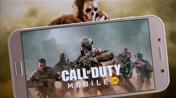 Call Duty Mobile Sur Écran Smartphone Mai 2021 Sao Paulo — Photo