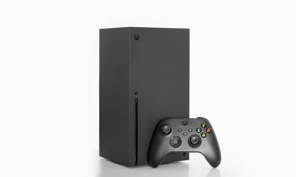 Xbox Series Controlador Sobre Fondo Blanco Mayo 2021 Sao Paulo —  Fotos de Stock