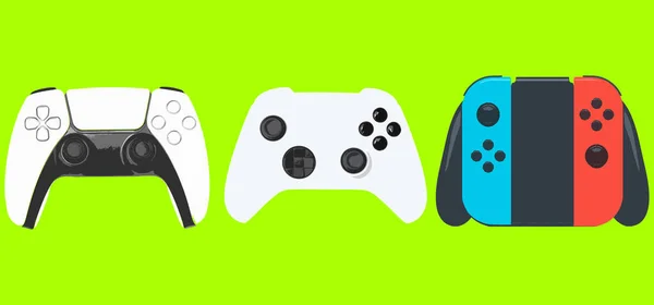 Game Controllers Isolated Green Screen Cropping Clipping — Stock Photo, Image