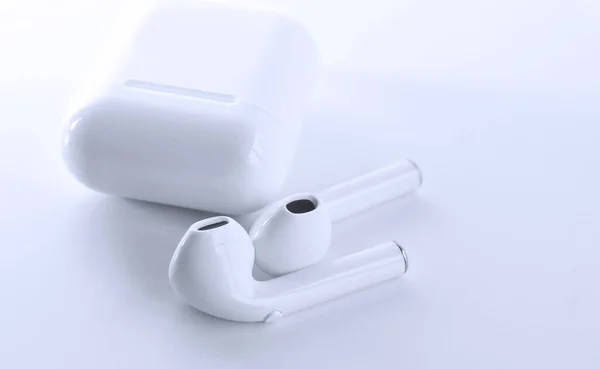 Genéricos Wireless Ear Phone Cor Branca — Fotografia de Stock