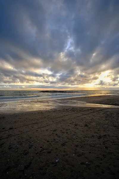 Prachtige Zonsondergang Boven Zee — Stockfoto