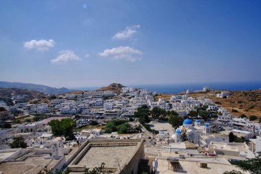 View of the buildings of Ios island