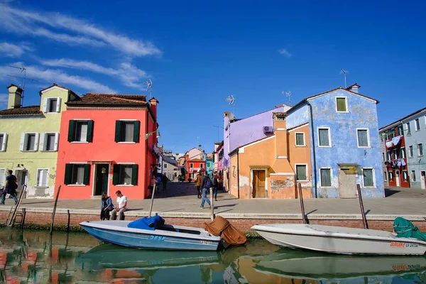 Murano Italy April 2019 Multicolored Residential Houses Picturesque Island Murano — Stockfoto
