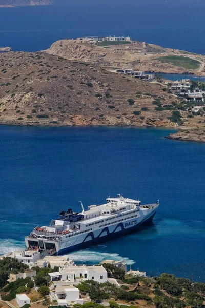 그리스의 2019 파노라마처럼 그리스의 항구에 — 스톡 사진