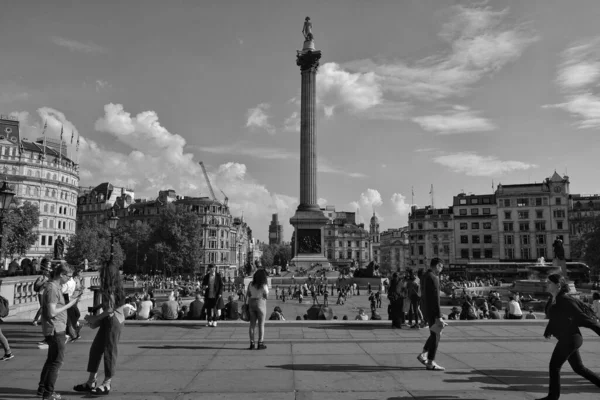 London United Kingdom May 2018 Black White View London Street — Fotografia de Stock