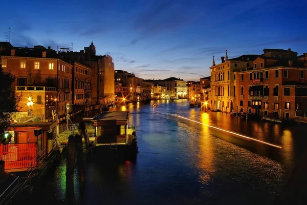 Increíble Puesta Sol Colorida Canal Grande Venecia Italia — Foto de Stock