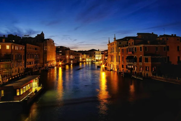 Increíble Puesta Sol Colorida Canal Grande Venecia Italia — Foto de Stock