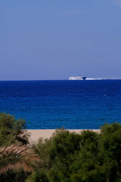 Sea Landscape Blue Sky Ship — Foto de Stock