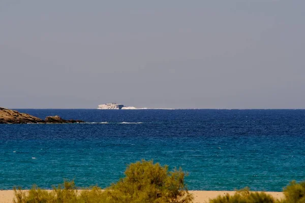 Sea Landscape Blue Sky Ship —  Fotos de Stock