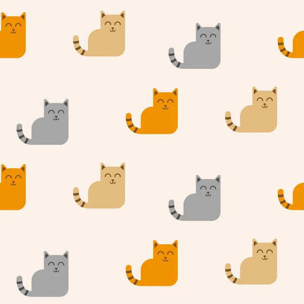 Modèle de chat sur fond ivoire — Image vectorielle