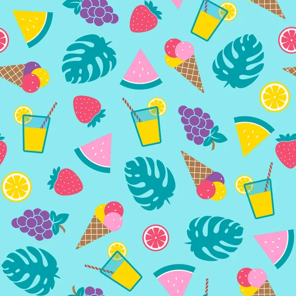 Mavi arkaplanda yaz deseni 