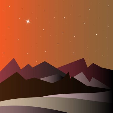 Gün batımında Rocky Çölü