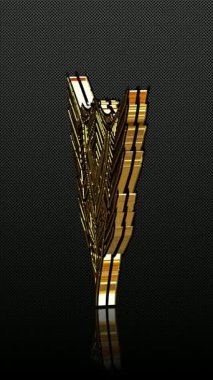 Antik Geometrik Güzellik ve Lüks Sembolik Sanat Tasarımı Özgün Altın Kabile Süslemesi