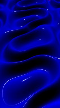 Mavi Plazma Dalgaları Metalik Parlak ve Zarif Yansıtıcı Işıklar ile Nazikçe Akıyor Özel Devamlı Kusursuz Döngüsüz Animasyon