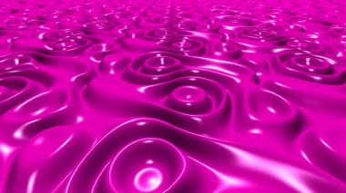 Pembe Pembe Plazma Dalgaları Zarif Pürüzsüz Hareket ve Özel Kusursuz Döngü Animasyon Tasarımı ile Metalik Arkaplanda Evrim Geçiriyor