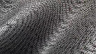 Gri pamuk tekstil dalgaları yumuşak sessiz görseller için özel bir arka plan oluşturan katmanlı yumuşak hareket oluşturur