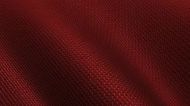 Kırmızı naylon kumaş doku dalgaları elit bir arkaplan ile çağdaş enerjik tasarım için uygun canlı hareketlerle açılır.