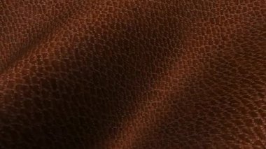 Dokuda oluşan doğal kahverengi deri dalgaları. Sıcak animasyon. Birinci sınıf arka planı olan klasik dokunsal görseller için mükemmel.