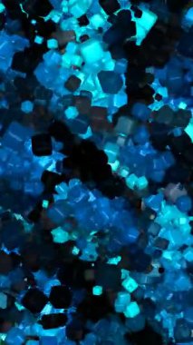 Değişik tonlarda parlak küplerin öne doğru uzanan dalgası derin uzamsal kontrastlı düz eğimli ve enerjik geometrik hareketli canlı soyut bir arkaplan oluşturur