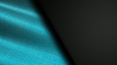 Mavi pamuklu kumaş doku dalgalarıyla geliştirilen gevrek iş ortamı yumuşak katmanlı hareket halinde gelişiyor ve kurumsal kimlik görselleri için tekstil etkisi yaratıyor.