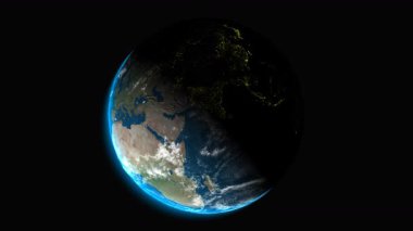 Eksiksiz rotasyon ve temiz alfa şeffaflığı için tasarlanmış sol alttaki güneş ışığı altında Avrupa 'dan birinci sınıf gezegen hareketi grafiksel döngüsü