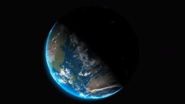 Asya 'dan yenilenmiş gezegen hareket döngüsü. Sol alttaki güneş ışığı düzgün döngü ve premium alfa çıkışı için tasarlanmış.