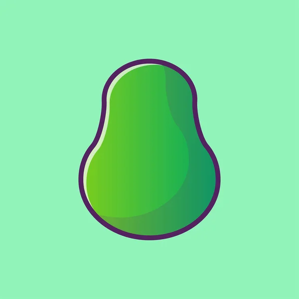 Avocado Cartoon Icon Illustration — 图库矢量图片