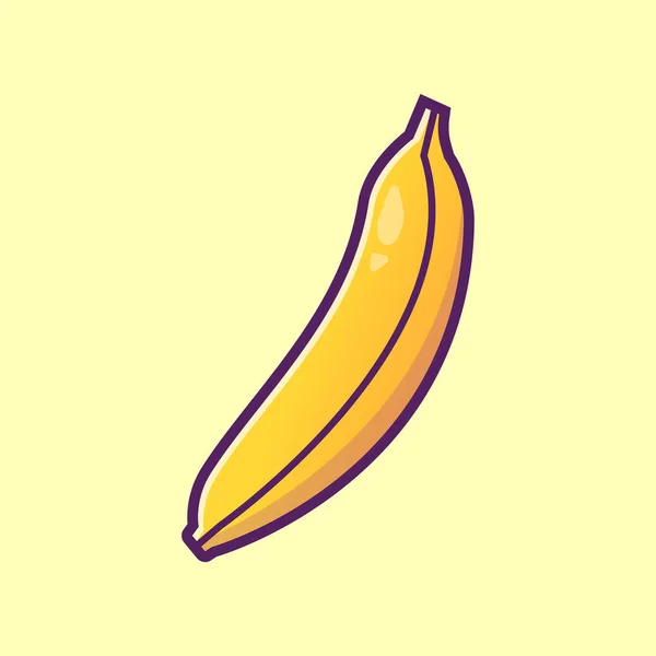 Ručně Kreslené Banánové Kreslené Ikony — Stockový vektor