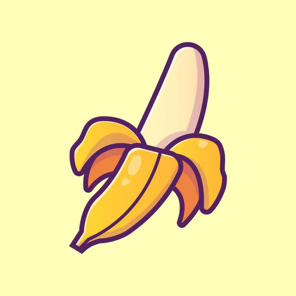 Hand Drawn Banana Cartoon Icon Illustration — 图库矢量图片