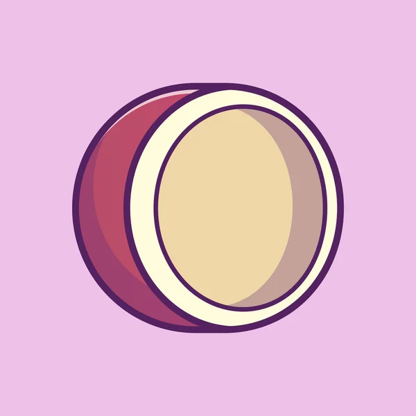 Illustration Split Coconut Cartoon Icon Style — 图库矢量图片