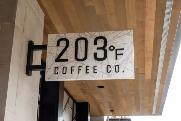 美国西澳大利亚柯克兰 2021年7月左右 图腾湖203度咖啡公司入口的外部视图 — 图库照片