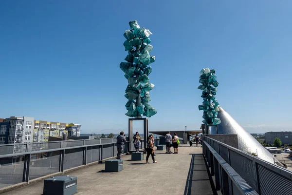 Tacoma Eua Por Volta Agosto 2021 Vista Grandes Esculturas Turistas — Fotografia de Stock