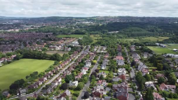 Drone Footage Homes Malone Road Belfast City Northern Ireland — Stockvideo