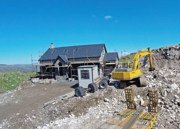 Construção Novas Casas Canteiro Obras — Fotografia de Stock