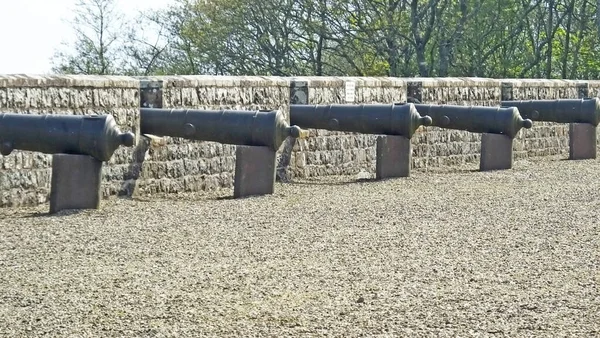 Kanonnen Geweer Bij Shanes Castle Ierland — Stockfoto