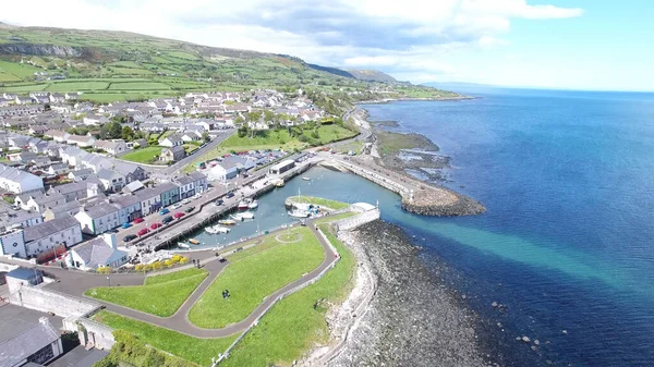 Carnlough Harbour Glencloy Antrim Northern Ireland — 图库照片