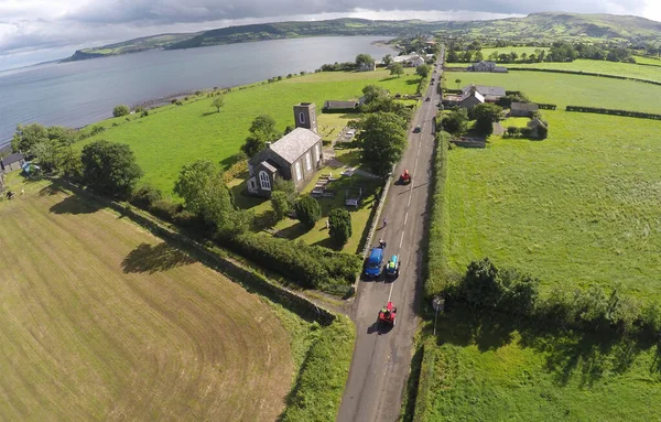 Iglesia Junto Mar Antrim Irlanda Del Norte 2017 — Foto de Stock