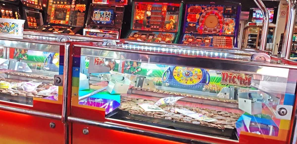 stock image Barrys Amusements Co Antrim Northern Ireland inc Gallopers, Swing Boats, Dodgem track, Skittles, Ferris Wheel, Dipper, family, 