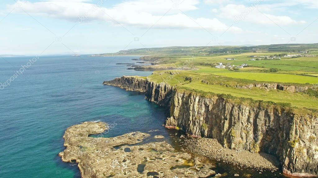 Dunseverick Castle Atlantic Ocean County Antrim, Northern Irelan