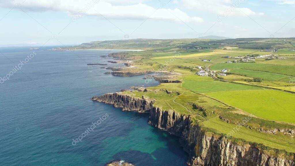 Dunseverick Castle Atlantic Ocean County Antrim, Northern Irelan