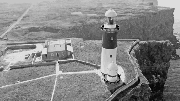 East Lighthouse Rathlin Island Aerial Photo Atlantic Ocean 아일랜드 — 스톡 사진